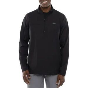 Travis Mathew Black Mall Wanderlust Quarter Zip Pullover Top Men's Small